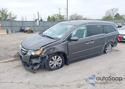 2014 Honda Odyssey Ex-L из США, поврежденный, VIN 5FNRL5H62EB006346